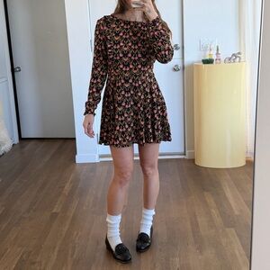 vintage floral mini dress🌷